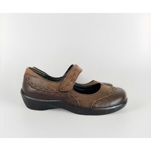 Ziera Shoes Womens 38 US 7 Casual Comfort Mary Jane Brown‎ Leather Academia